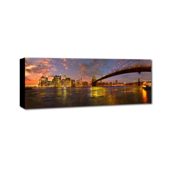 John Xiong 'Bridge Into Manhattan' Canvas Art,10x32